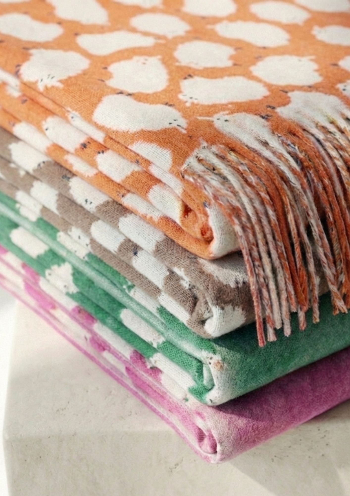 Bufanda invierno estampado animal Pashmina diseño ovejitas coquetas