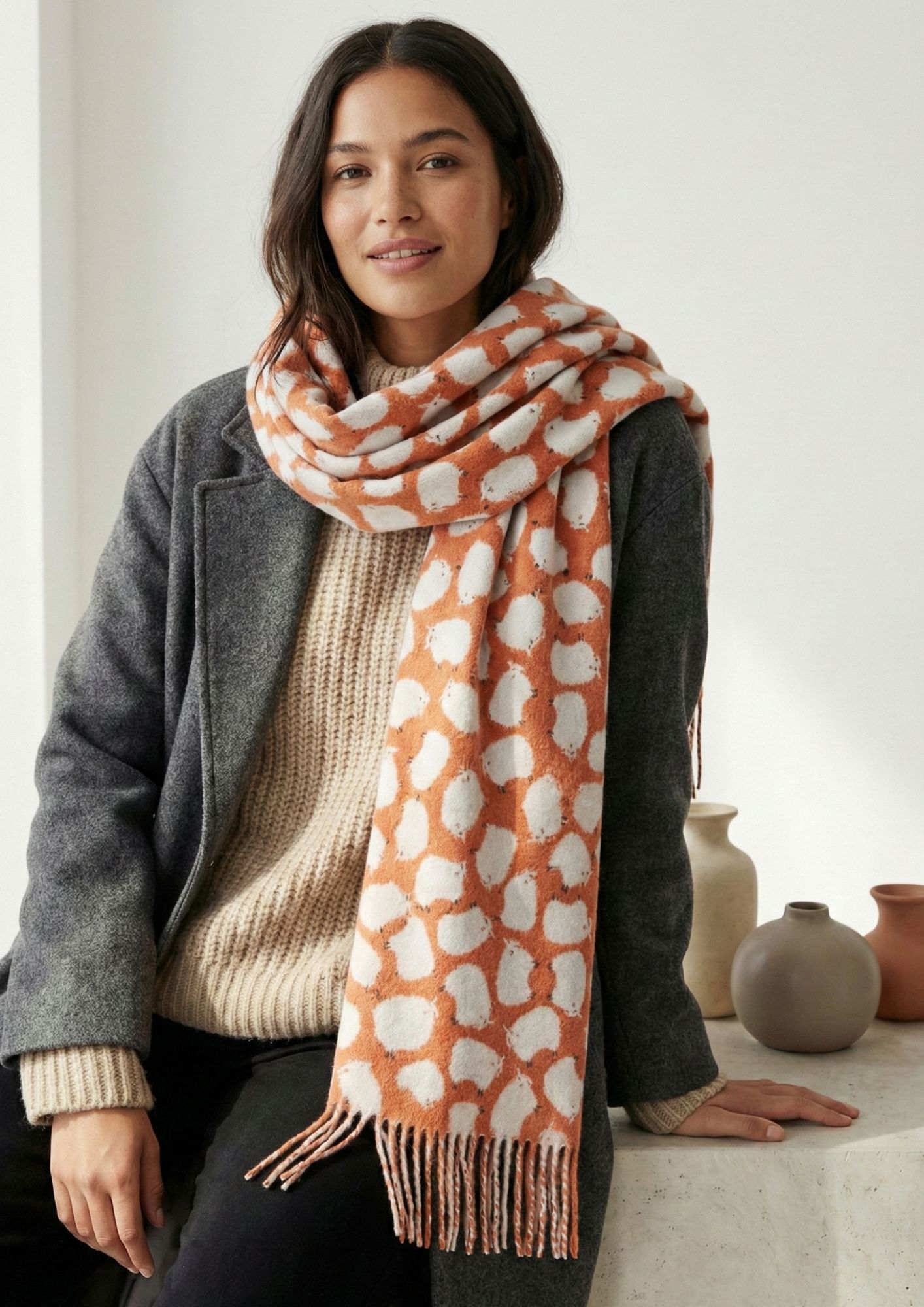 Chal reversible tierno mujer Pashmina suave y cálida mujer
