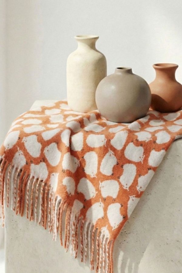 Pashmina reversible ovejitas mujer