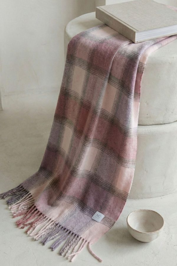 Bufanda de invierno cálida y confortable Noco rosa