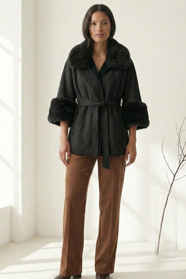 Capa abrigo mujer invierno NOCO negro
