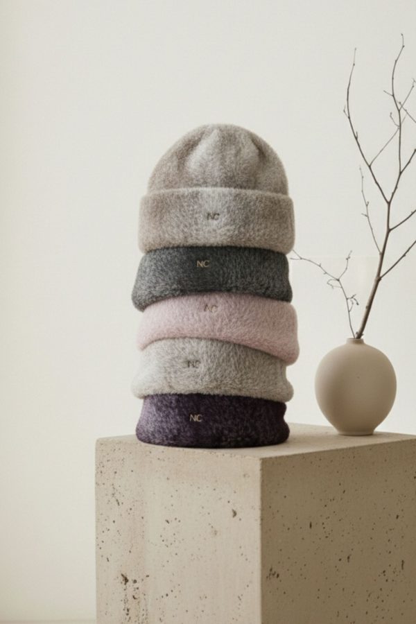 Gorro cálido con doblez y tejido muy suave de la colección Noco.