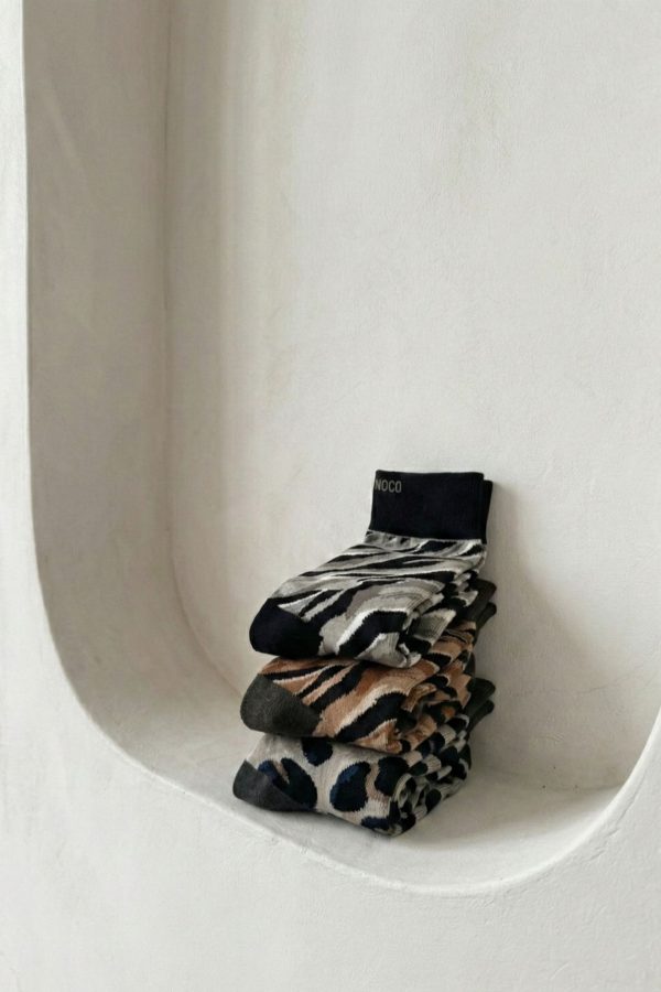 Caja de 4 calcetines animal print NC surtidos