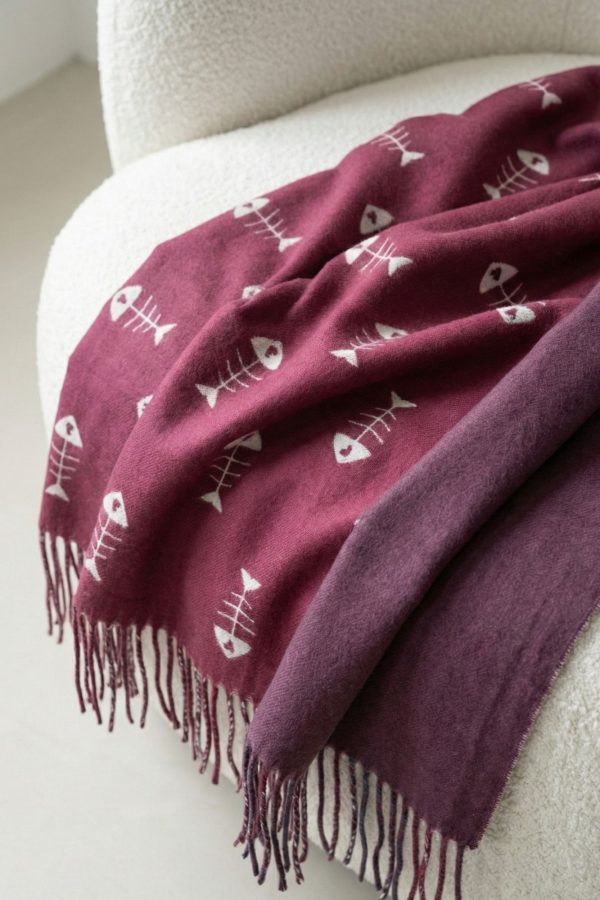 Pashmina estampado pescadito tonos suaves elegante mujer